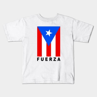 Fuerza Puerto Rican Flag Boricua Puerto Rico Strong Kids T-Shirt